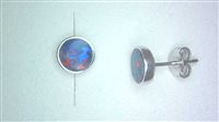Boucles d'oreilles Sommer Femme Opali in Or blanc Opale OPALI AUSTRALIANI TONDI - OPALI AUSTRALIANI TONDI
